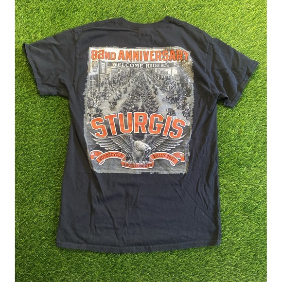 Gildan Other - Sturgis 82nd Anniversary Motorcycle Rally 2022 Black Graphic T-Shirt Men's Sz M